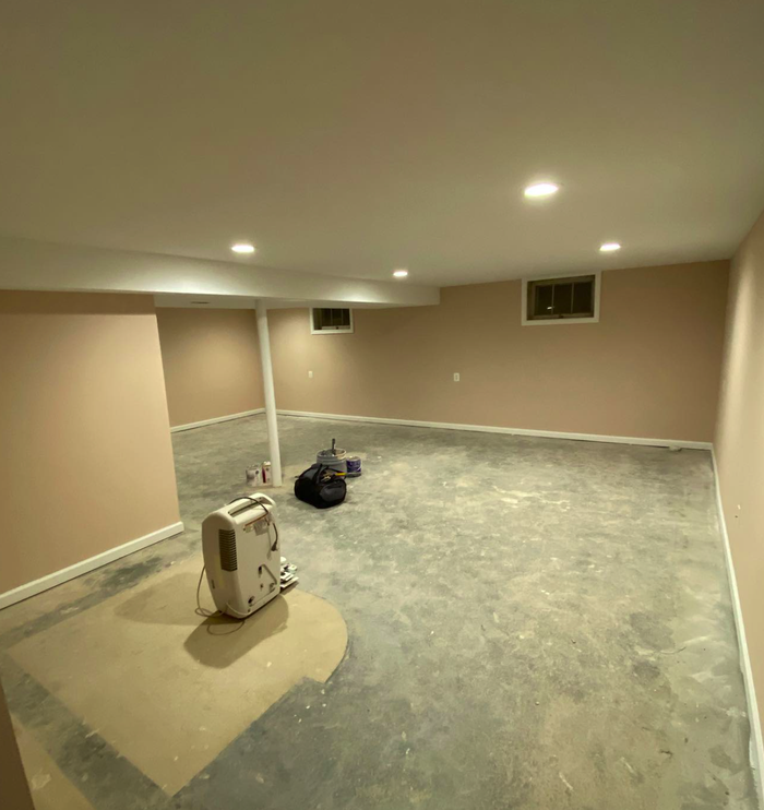 Springfield PA finished basement after professional painting and renovation work