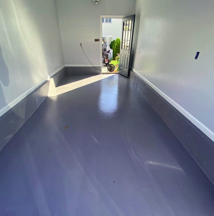 Garage exterior after painting.